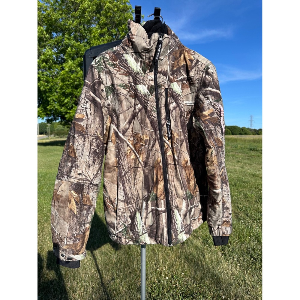 Realtree AP Camo Softshell Hunting‎ Jacket Women's Medium Fleece Lined Full Zip